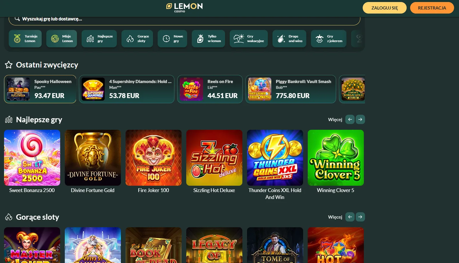 Lemon Casino Logowanie